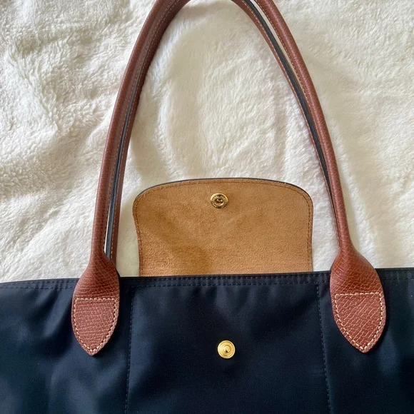 Longchamp Le Pliage Original L Black and Brown Tote Bag - Picture 4 of 10